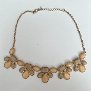 bp nordstrom - gold beige statement necklace - great condition